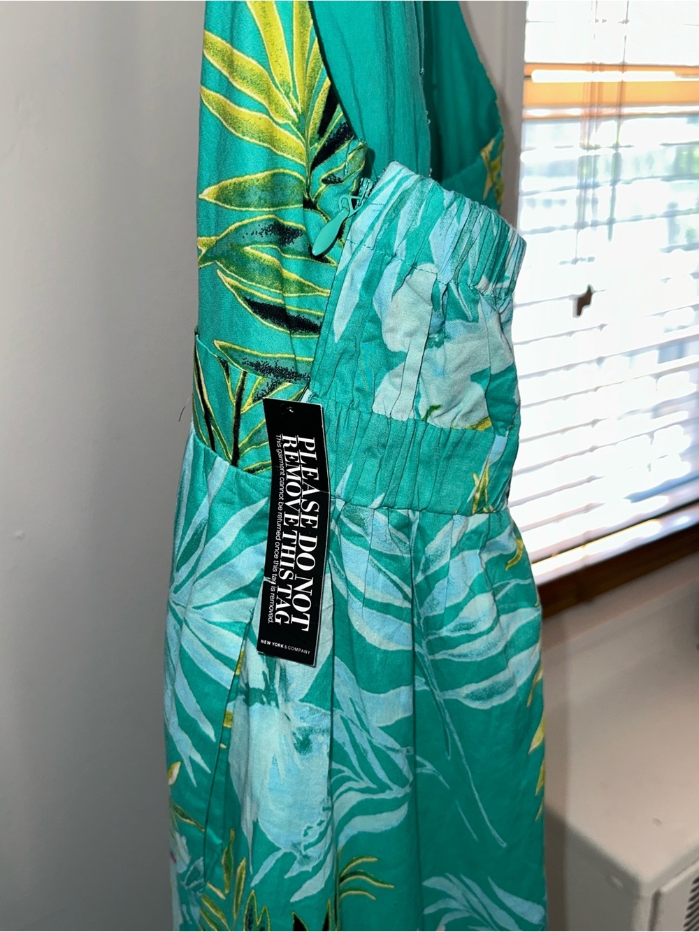 New York & Company Tropical Floral Halter Maxi Dress NWT Large - Picture 8 of 12